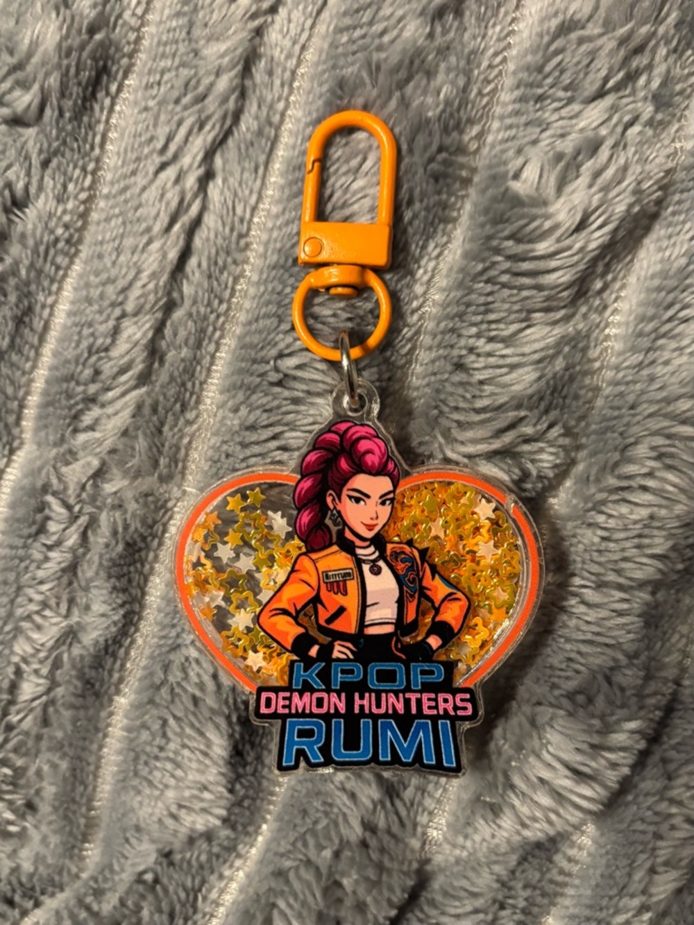 KPOP Huntrix Demon Hunters Rumi Keychain Clip-On - Kids Accessory